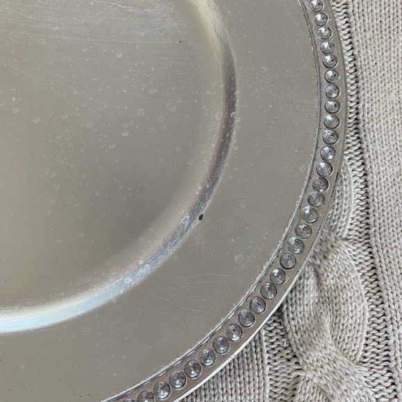 Michael’s plastic Silver charger dish. Used. - Picture 3 of 4